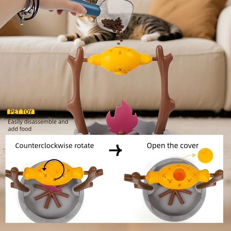 Dog Slow Feeder Puzzle Toy Interactive - Dog Treat Dispenser 360 Degree Rotating