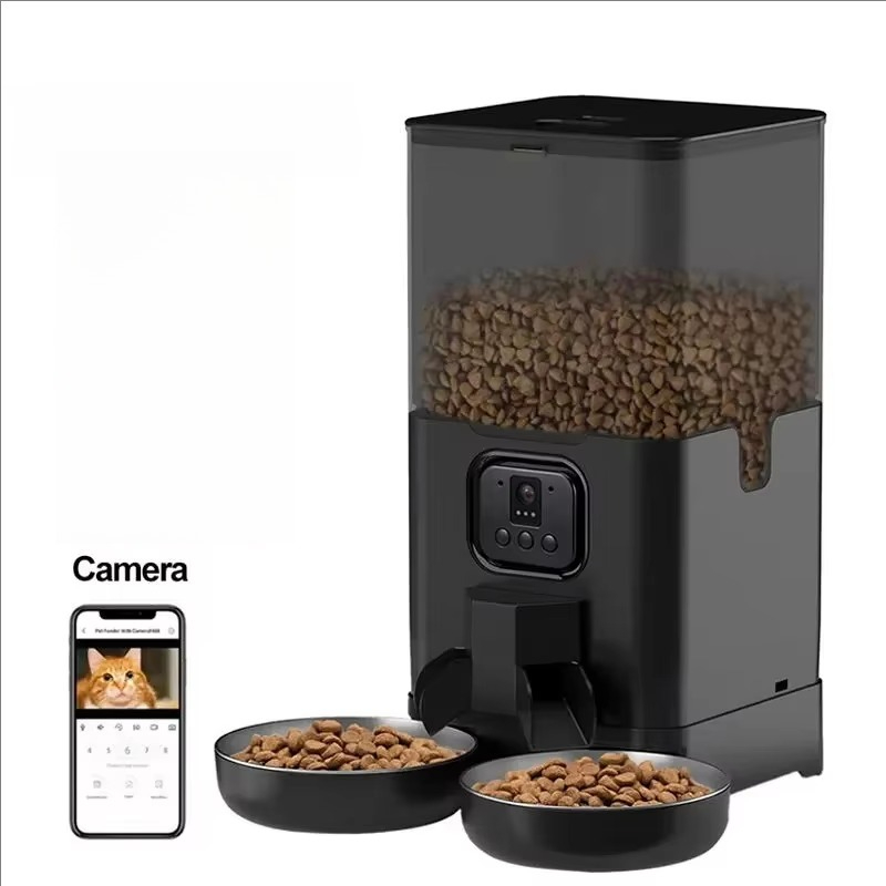 Automatic Pet Feeder Dual Bowl Stainless - Dual Bowls 6L Automatic Dog Feeder