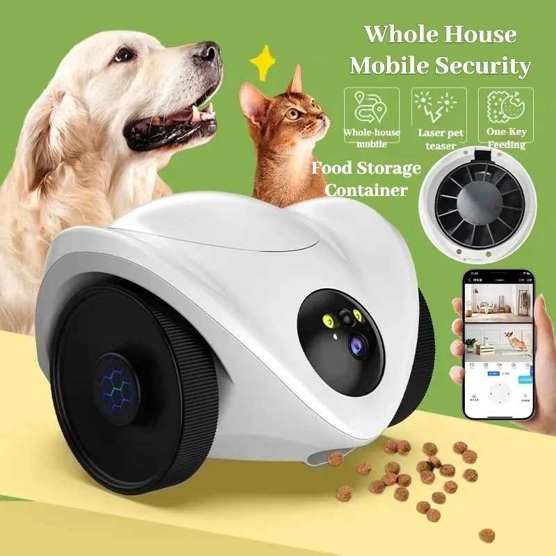 Pet Treat Dispenser Camera Interactive - Custom Smart Pet Robot Laser Teaser