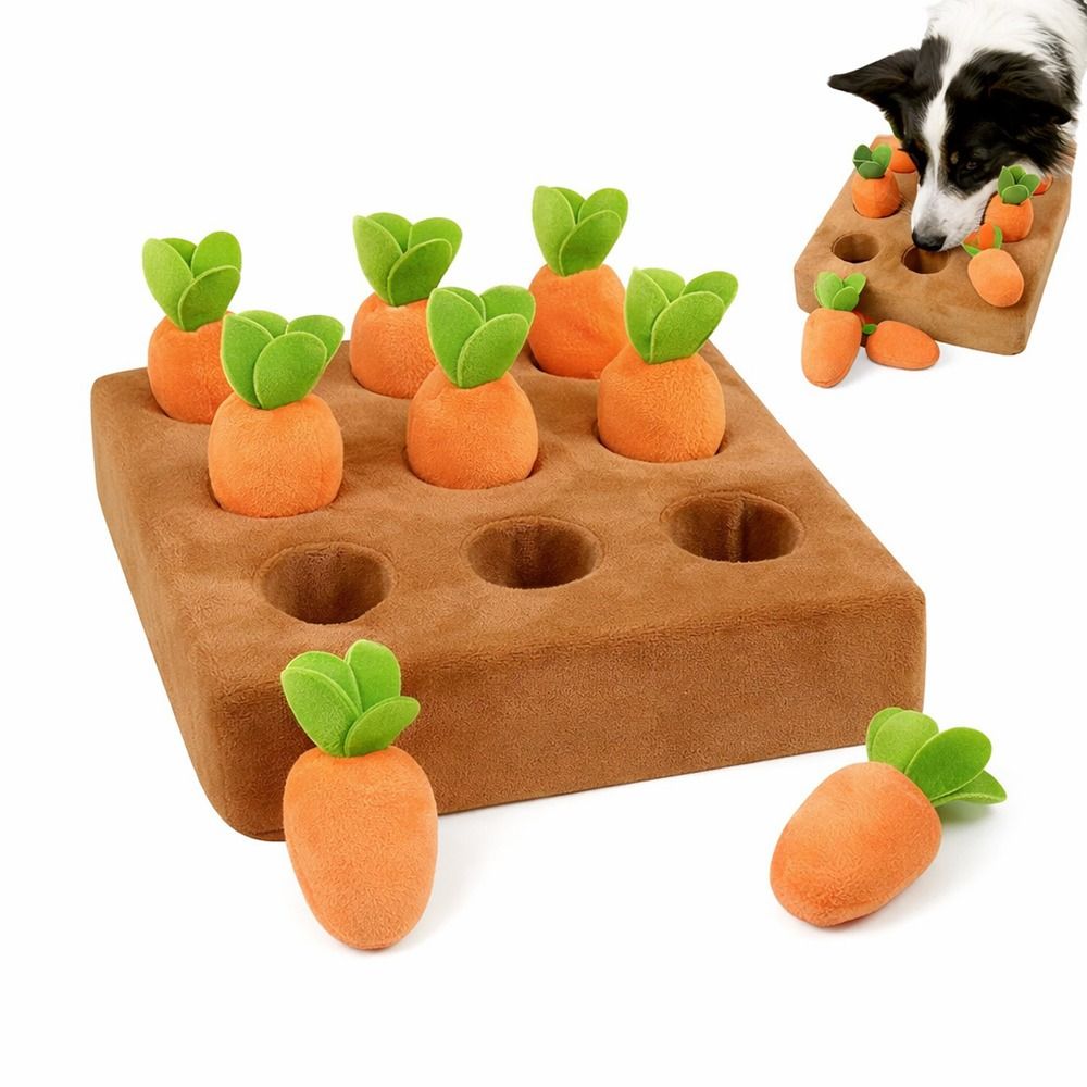 Snuffle Mat For Dogs Foraging Mental - Stress Relief Carrot Snuffle Mat Removable