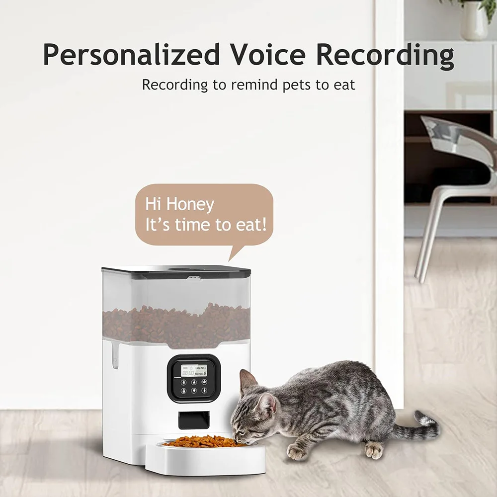 Timed Cat Dog Food Dispenser 4L - 4L Automatic Pet Feeder With Tuya