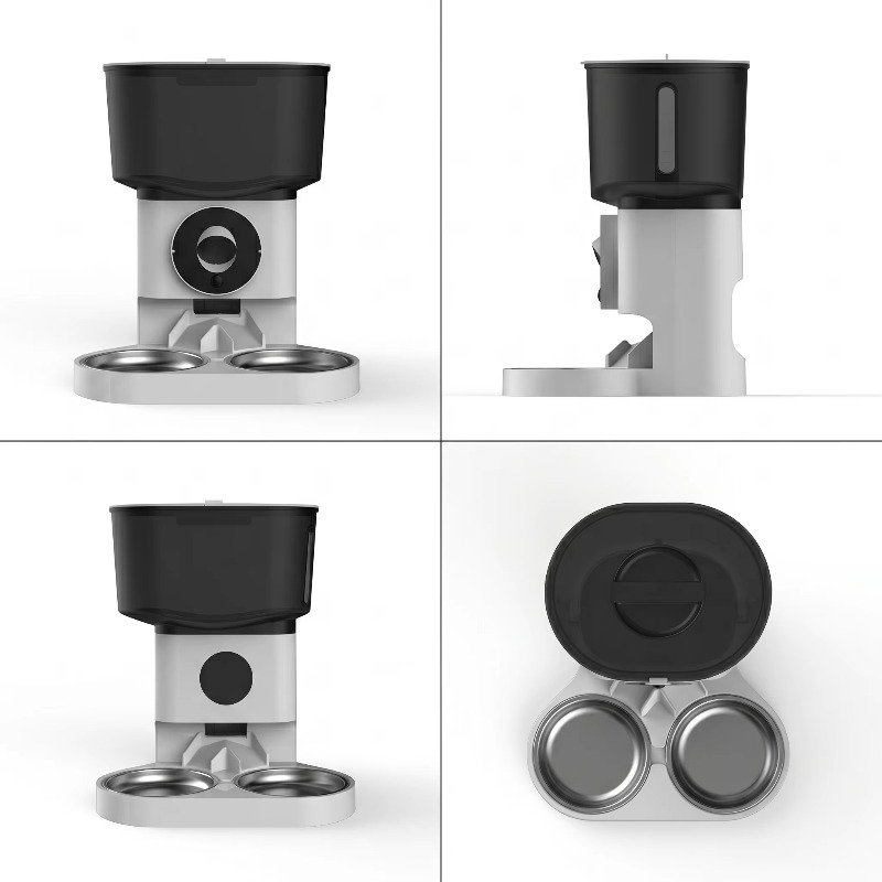 Automatic Pet Feeder Dual Bowl Stainless - Multi-color Custom Smart Pet Feeder 7L