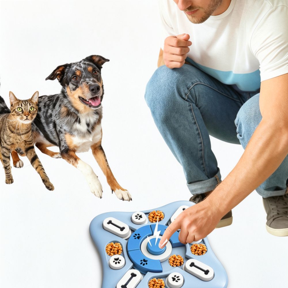 Dog Slow Feeder Puzzle Toy Interactive - Anti Choke Pet Slow Feeding Bowl
