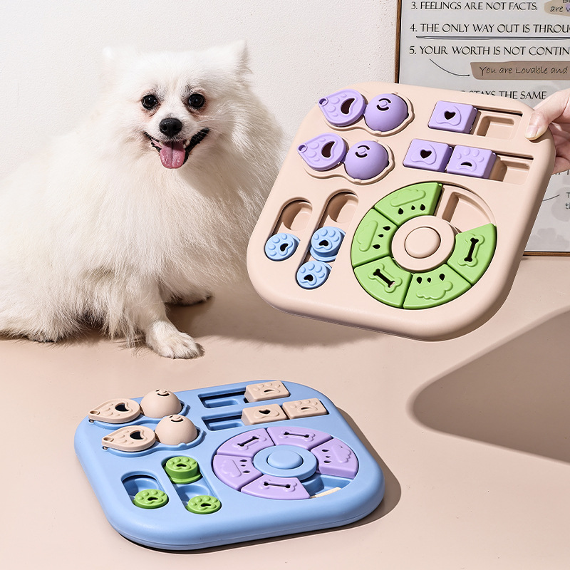 Dog Slow Feeder Puzzle Toy Interactive - Interactive Dog Puzzle Toys Plastic Treat