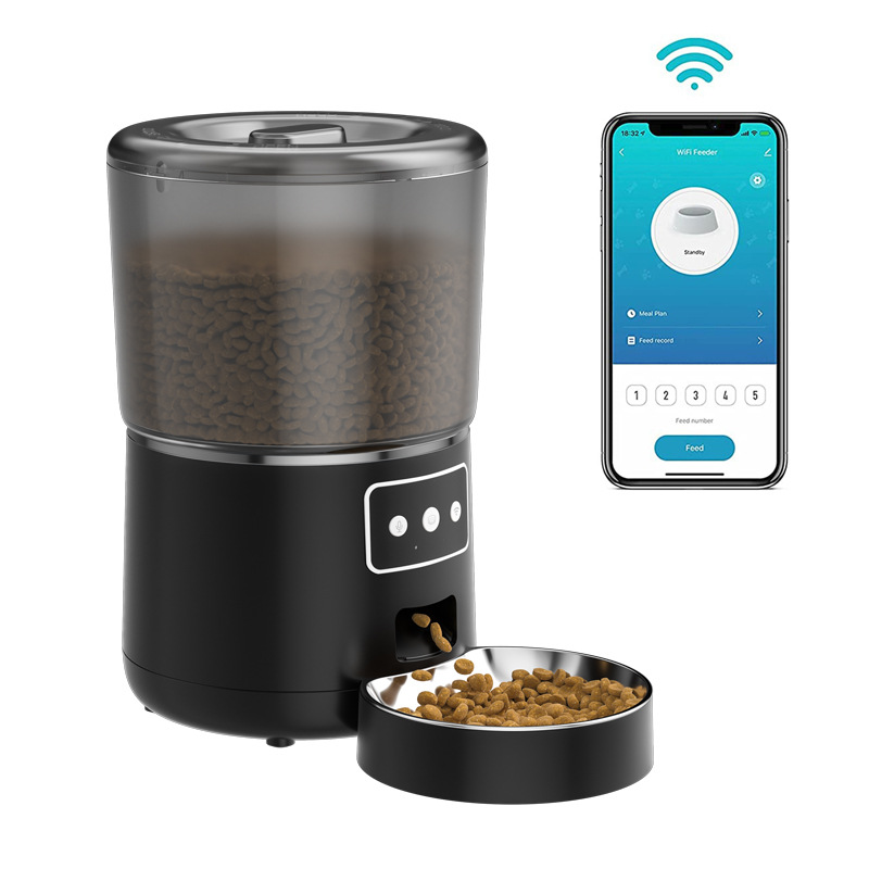 Timed Cat Dog Food Dispenser 4L - 4L Automatic Cat Feeder WiFi APP