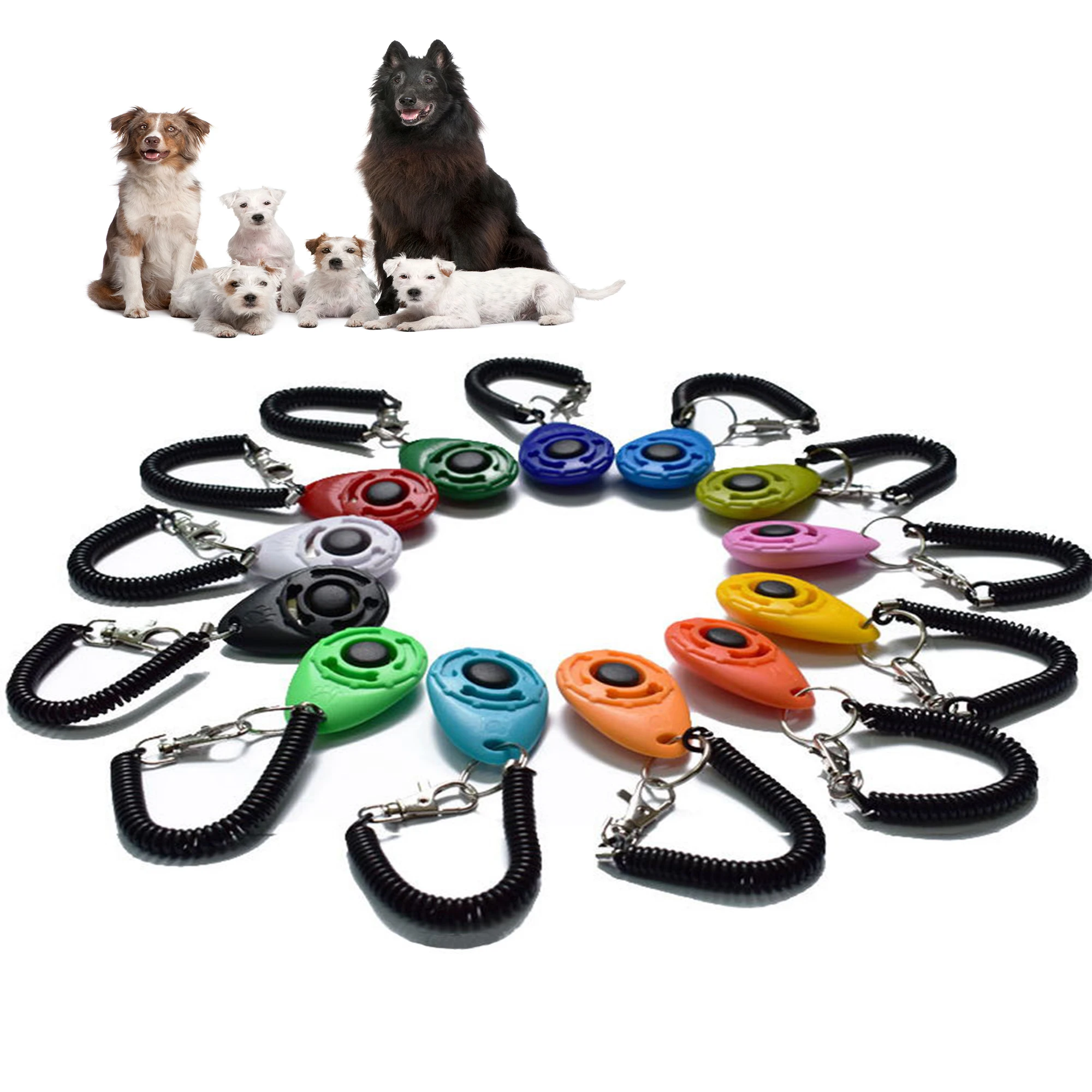Dog Clicker Training With Wrist Strap - Dog Training Clicker Pet Cat Plastic