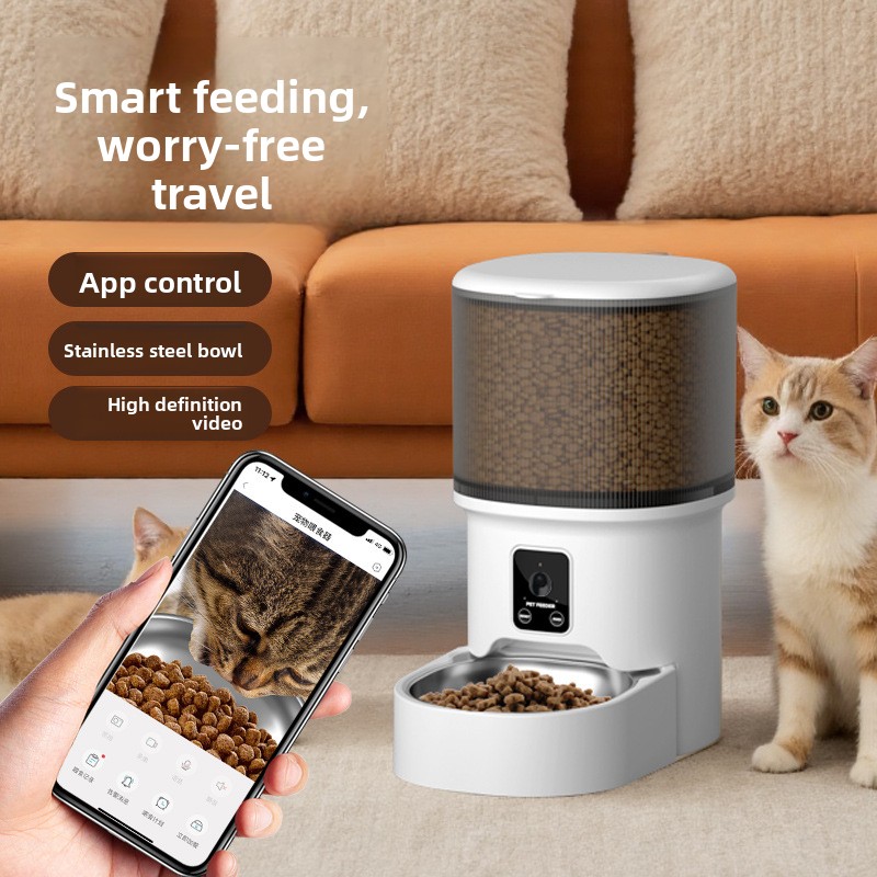 Timed Cat Dog Food Dispenser 4L - HD Smart Pet Feeder 4L Automatic