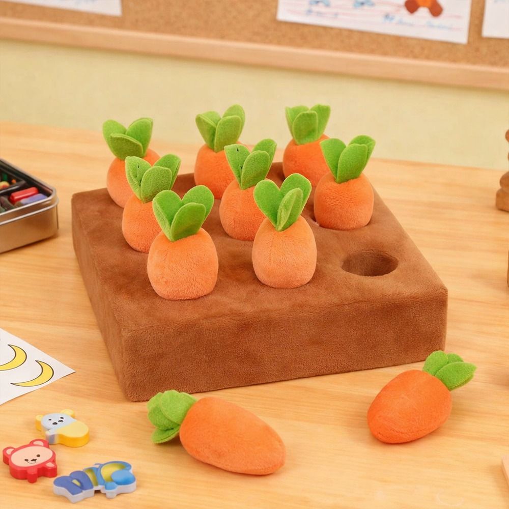 Snuffle Mat For Dogs Foraging Mental - Stress Relief Carrot Snuffle Mat Removable