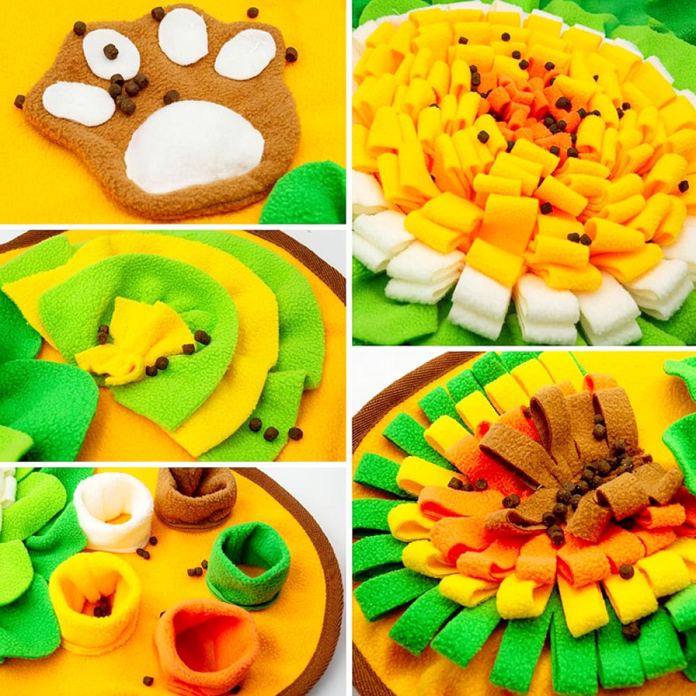 Dog Slow Feeder Puzzle Toy Interactive - Dog Snuffle Mat Bone Design Pet