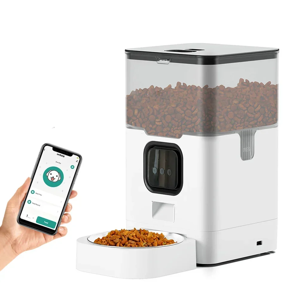 Timed Cat Dog Food Dispenser 4L - 4L Automatic Pet Feeder With Tuya