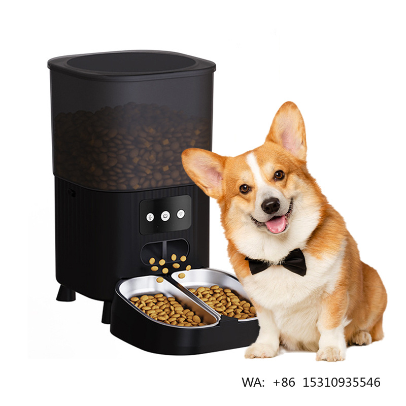 2026 New 4.5L OEM Dual Bowls A - огляд і ціна Automatic Pet Feeder Dual Bowl Stainless