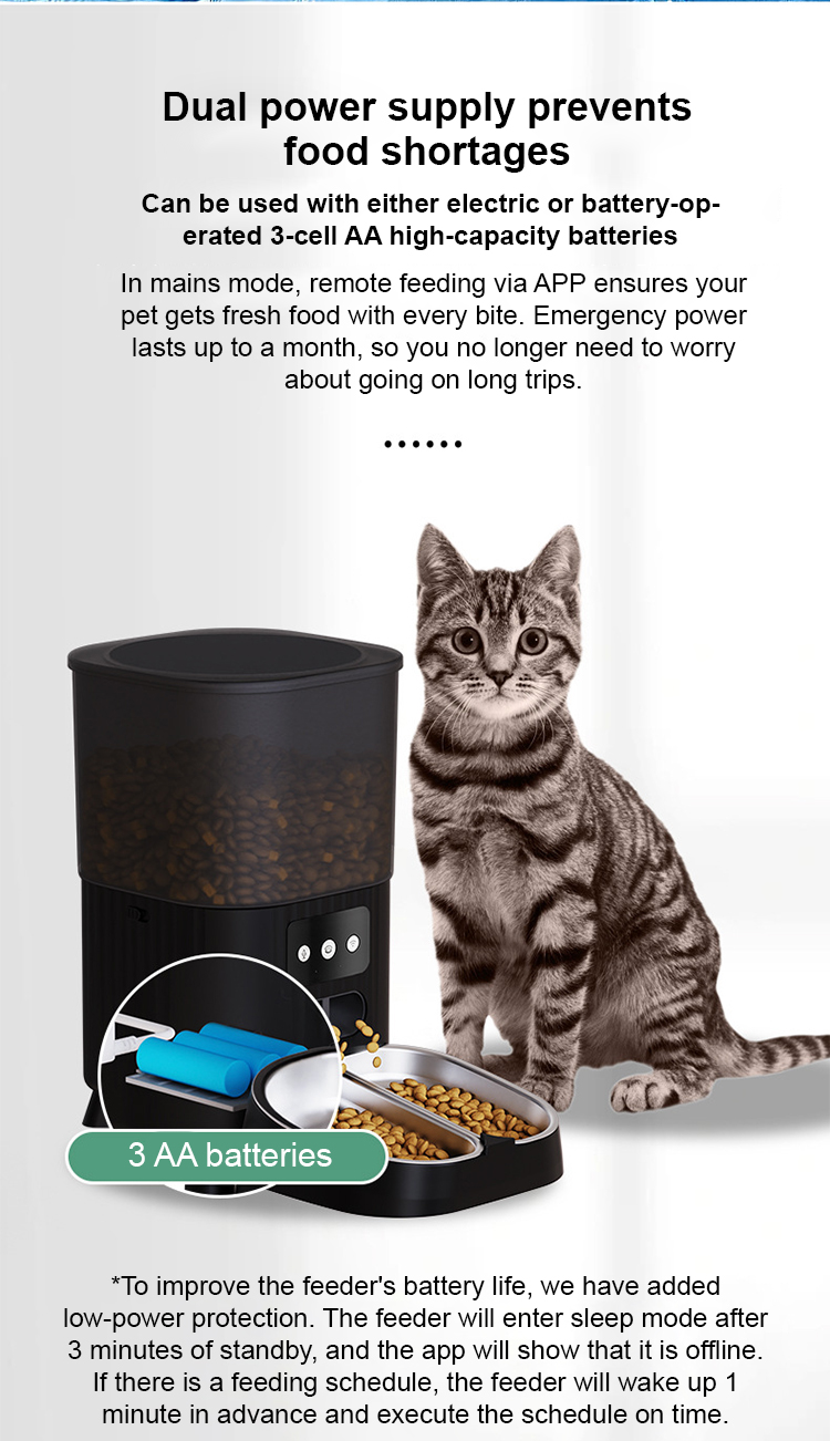 2026 New 4.5L OEM Dual Bowls A - огляд і ціна Automatic Pet Feeder Dual Bowl Stainless