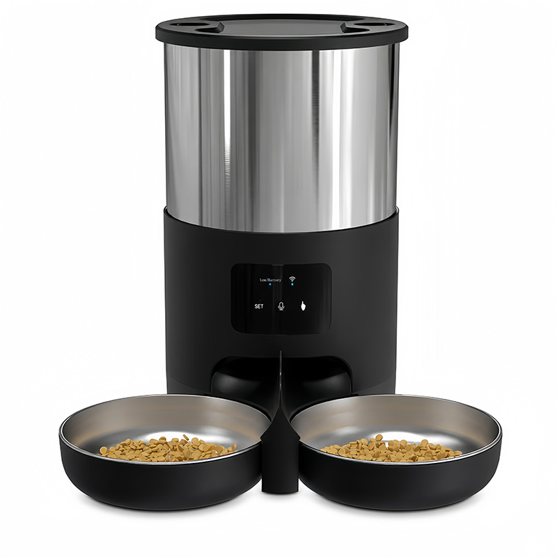 Dual Bowl Smart Pet Feeder 304 - огляд і ціна Automatic Pet Feeder Dual Bowl Stainless