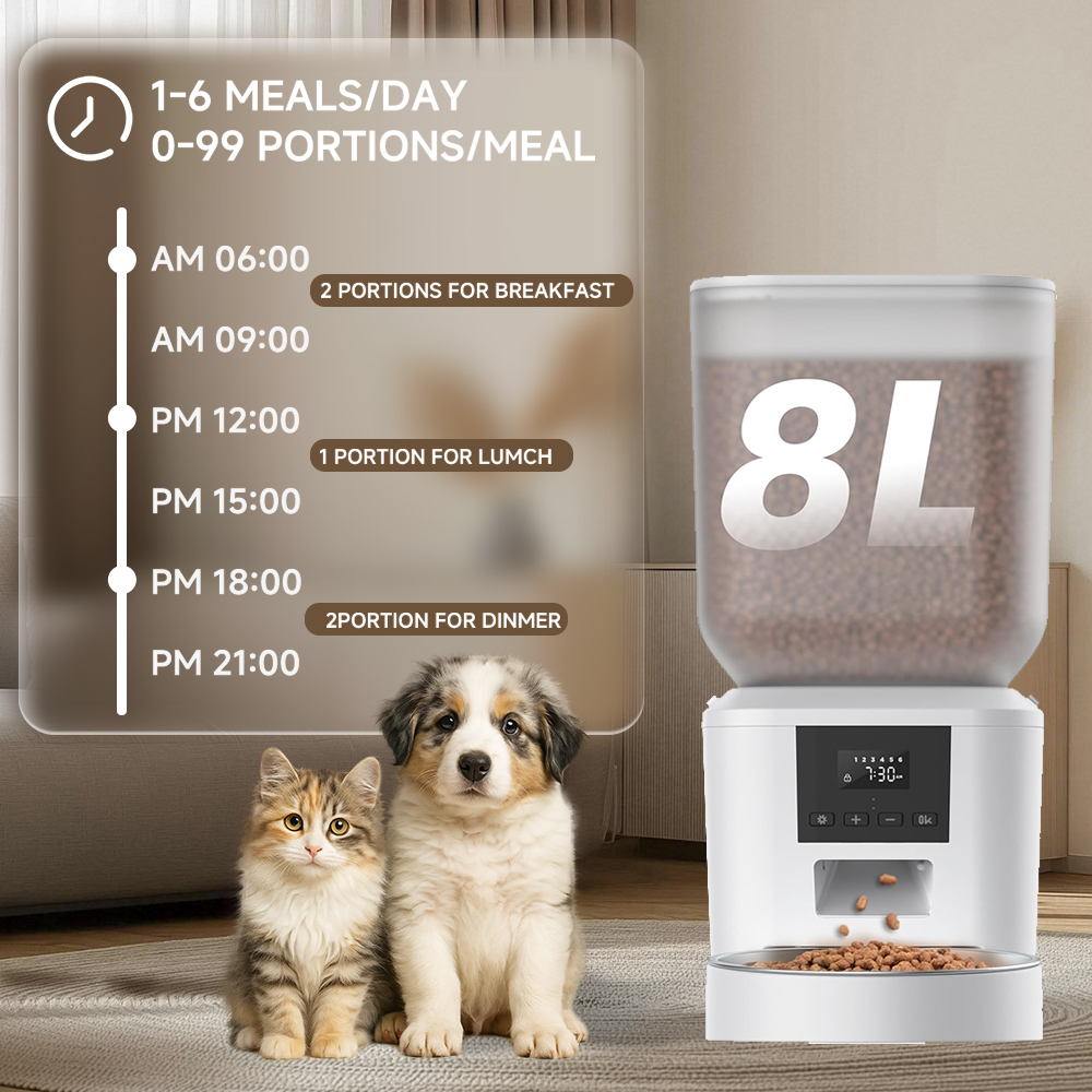 8L Automatic Cat Feeder With 1 - огляд і ціна Smart Pet Feeder Camera 1080P Wifi