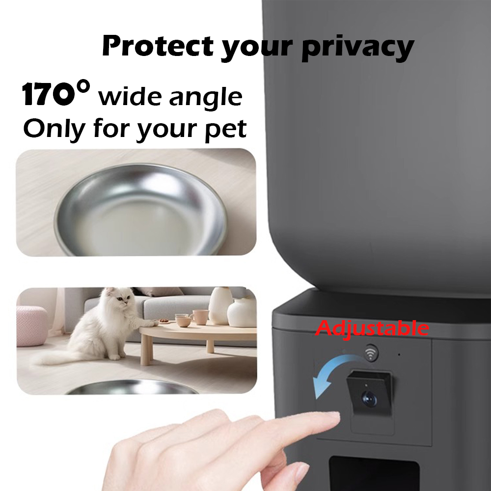 8L Automatic Cat Feeder With 1 - огляд і ціна Smart Pet Feeder Camera 1080P Wifi