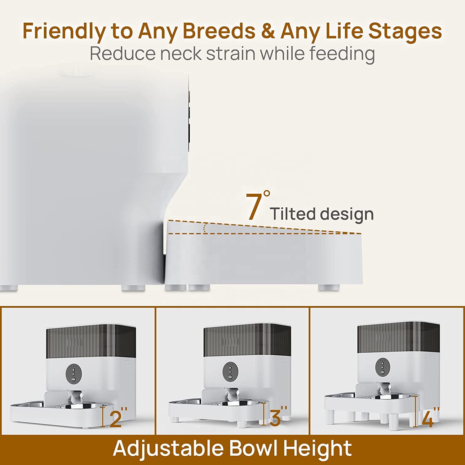 Smart Stainless Steel Pet Bowl - огляд і ціна Automatic Pet Feeder Dual Bowl Stainless