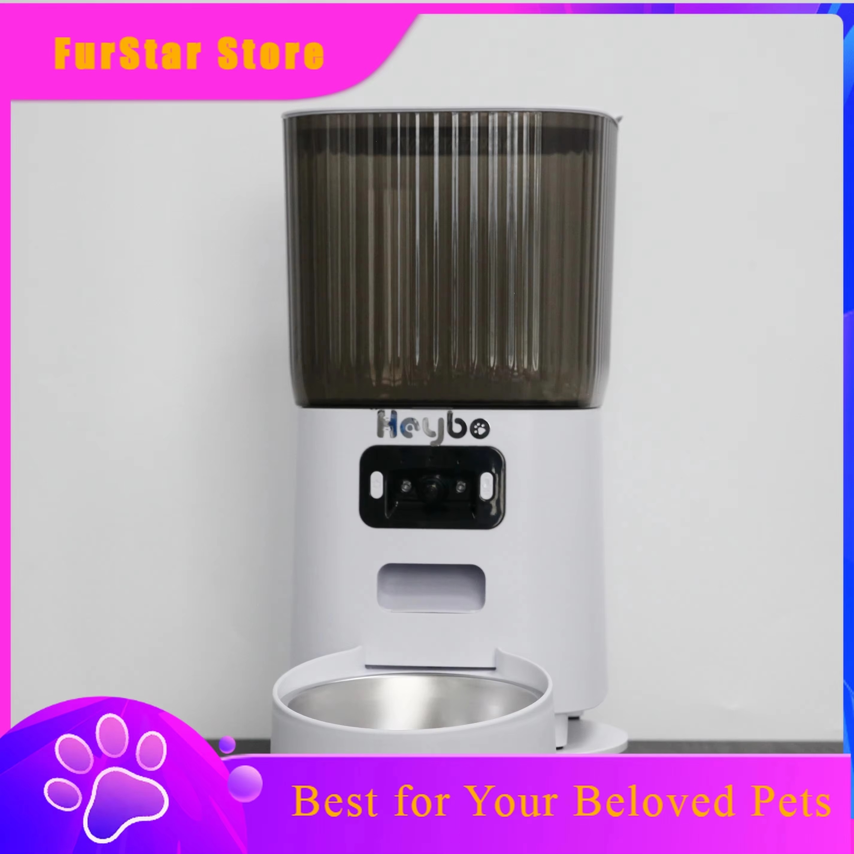 FurStar5L Automatic Cat Feeder - огляд і ціна Smart Pet Feeder Camera 1080P Wifi