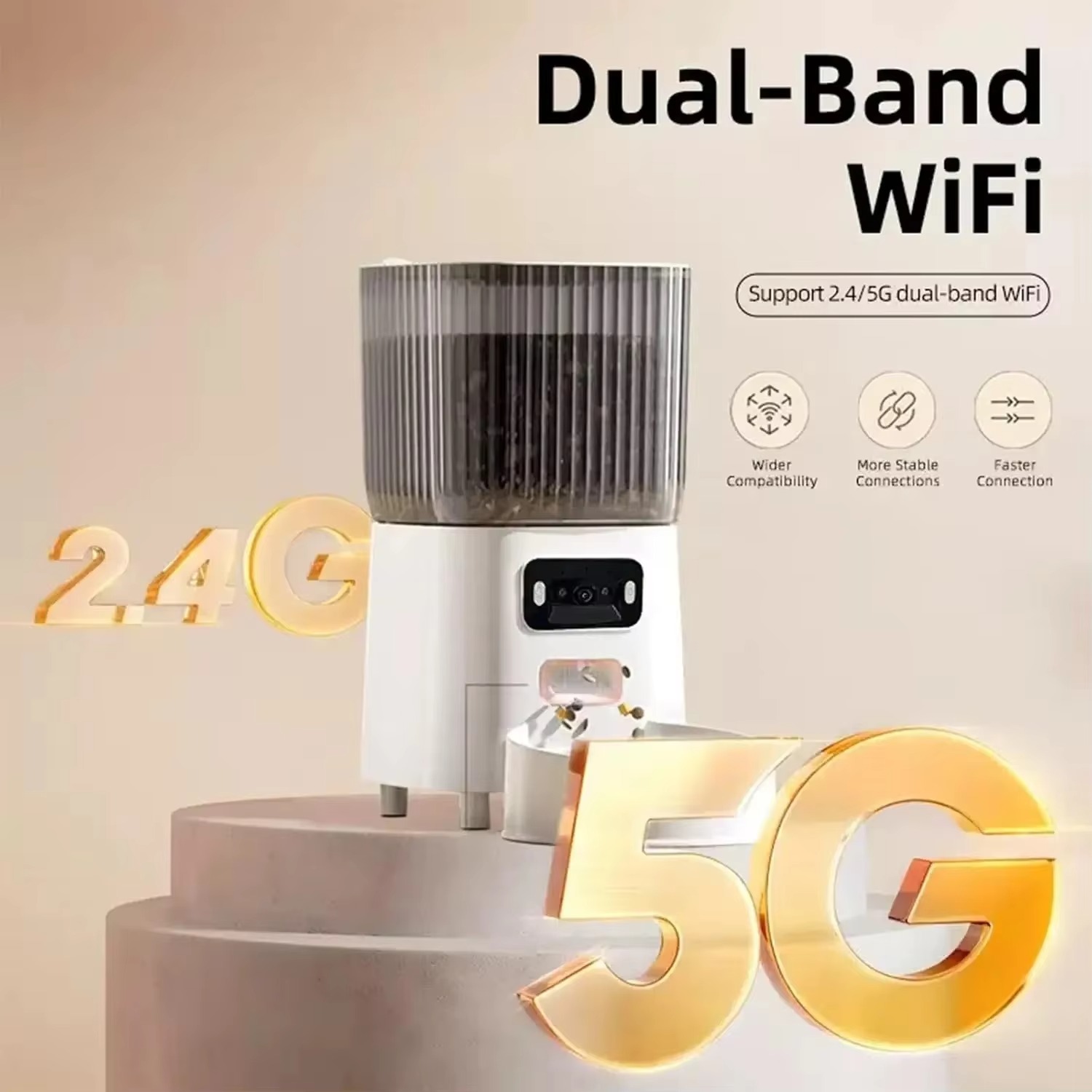 FurStar5L Automatic Cat Feeder - огляд і ціна Smart Pet Feeder Camera 1080P Wifi