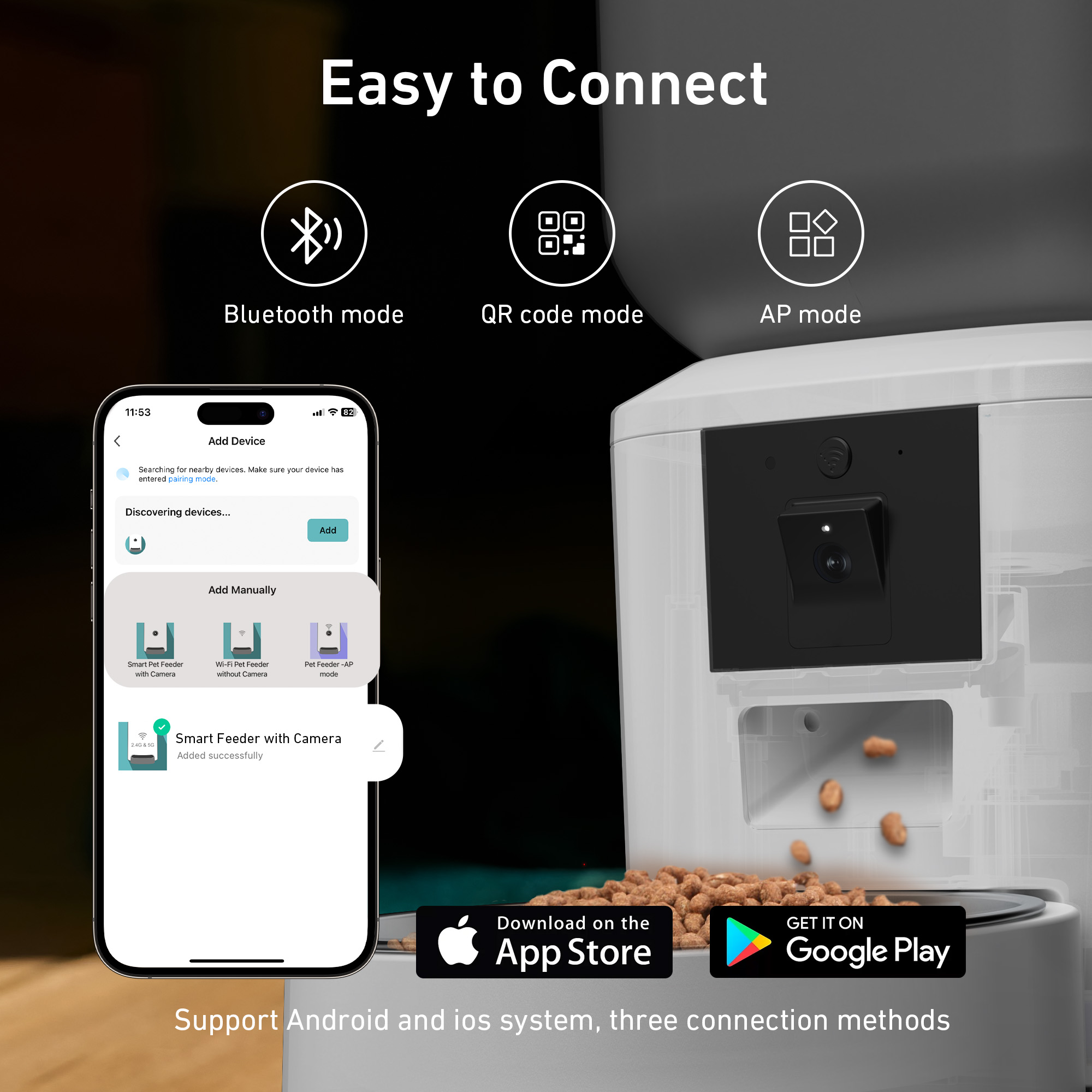 8L Automatic Cat Feeder With 1 - огляд і ціна Smart Pet Feeder Camera 1080P Wifi