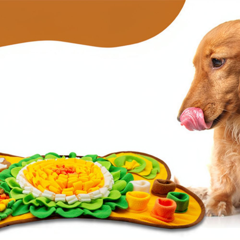 Dog Snuffle Mat Bone Design Pe - огляд і ціна Dog Slow Feeder Puzzle Toy Interactive