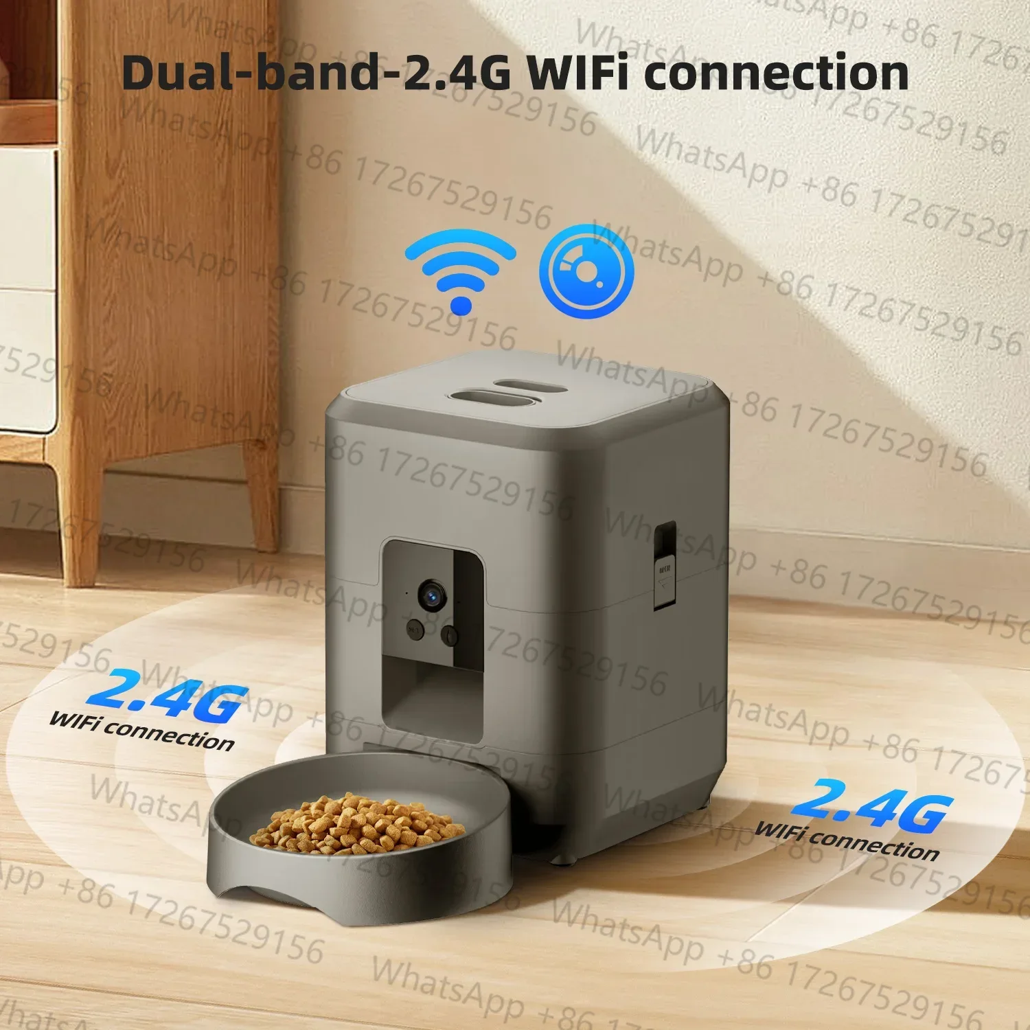Applicable to2L Smart Pet Feed - огляд і ціна Smart Pet Feeder Camera 1080P Wifi
