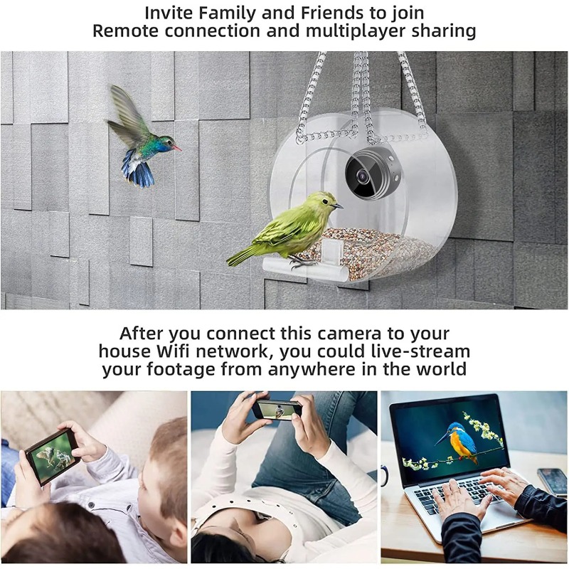 Smart 1080P Mini Bird Feeder w - огляд і ціна Smart Pet Feeder Camera 1080P Wifi