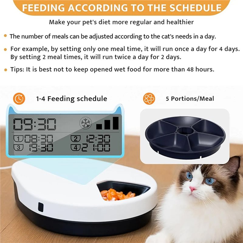 CYCLI-Automatic Pet Feeder 5 M - огляд і ціна Wet Food Automatic Pet Feeder Refrigerated