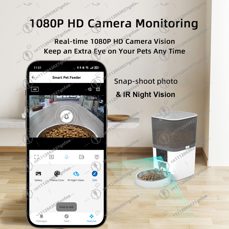 Smart WiFi Stainless Steel Bow - огляд і ціна Smart Pet Feeder Camera 1080P Wifi