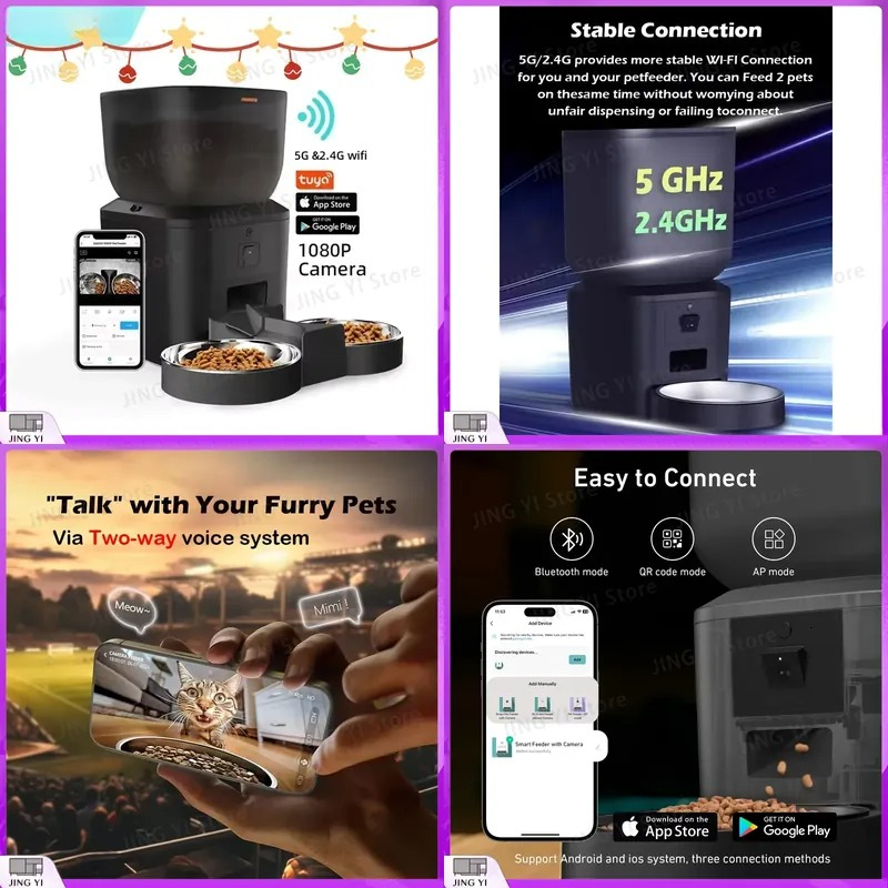 Automatic Pet Feeder with 1080 - огляд і ціна Smart Pet Feeder Camera 1080P Wifi