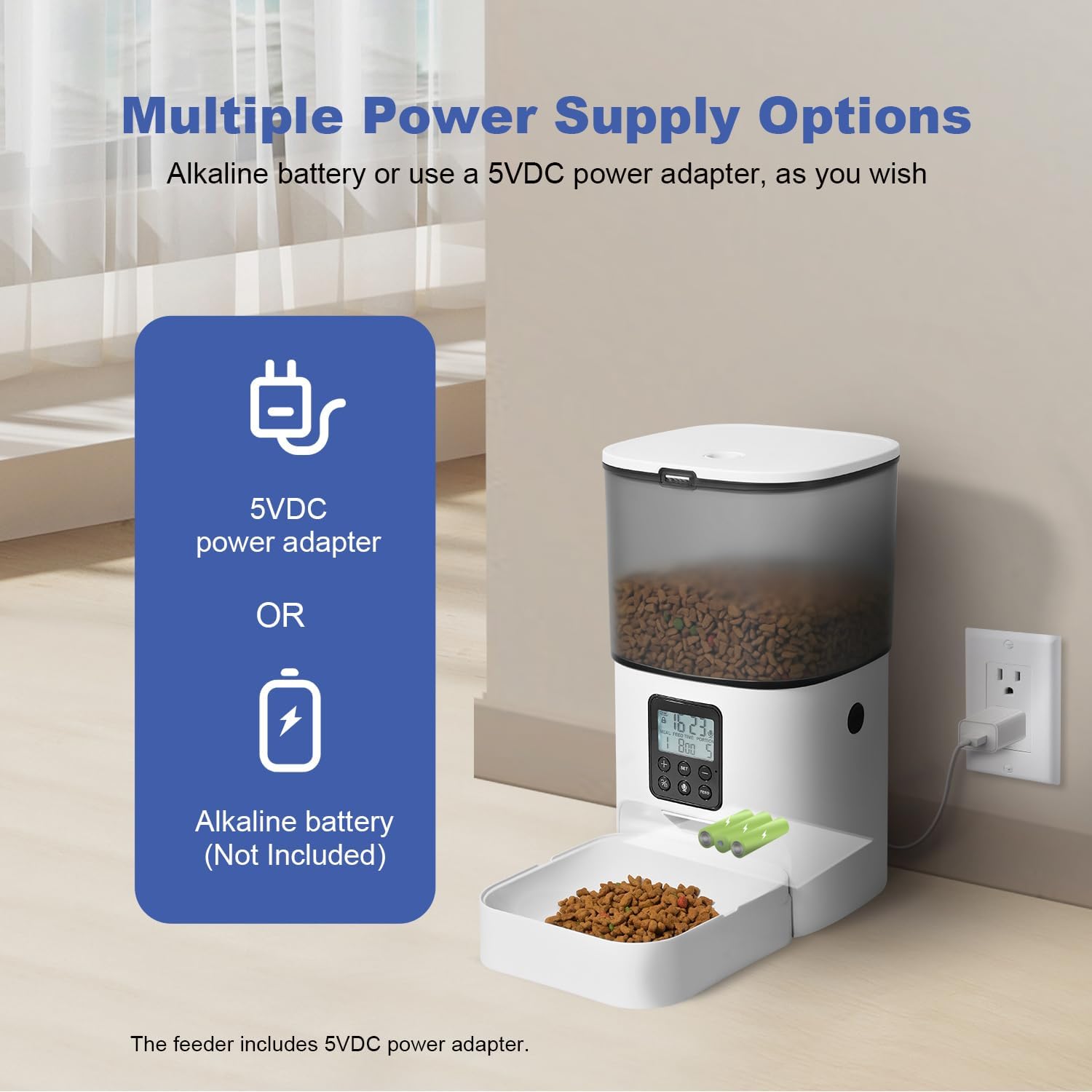 ANDOLL HOME Automatic Cat Feed - огляд і ціна Timed Cat Dog Food Dispenser 4L