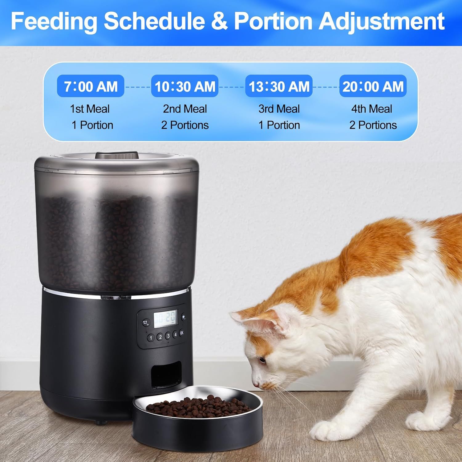 4L Automatic Cat Feeder WiFi A - огляд і ціна Timed Cat Dog Food Dispenser 4L