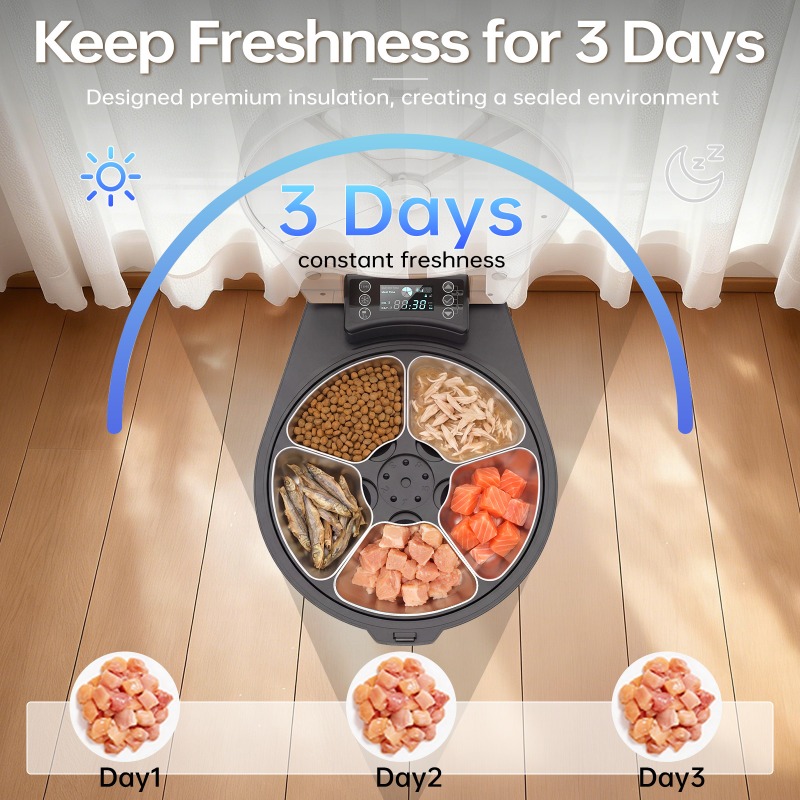 Cold‑Keeping Pet Feeder Automa - огляд і ціна Wet Food Automatic Pet Feeder Refrigerated