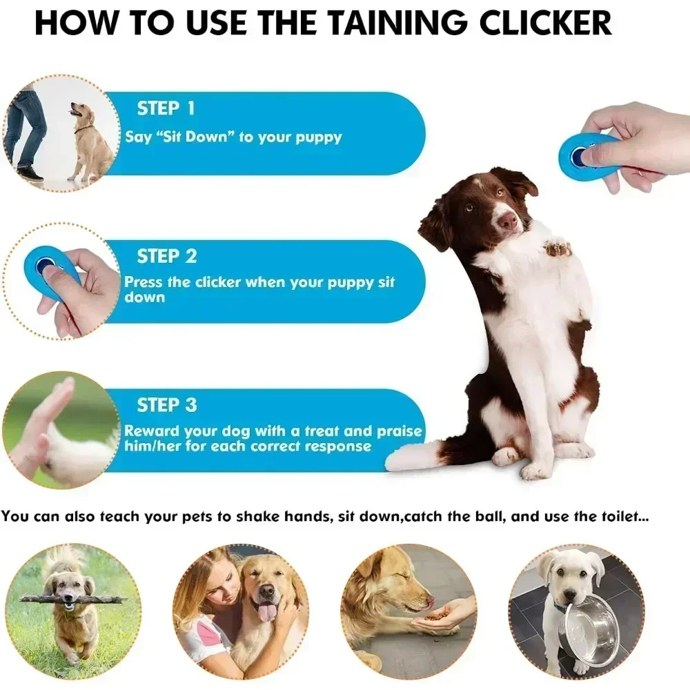 Dog Training Clicker Easy To U - огляд і ціна Dog Clicker Training With Wrist Strap