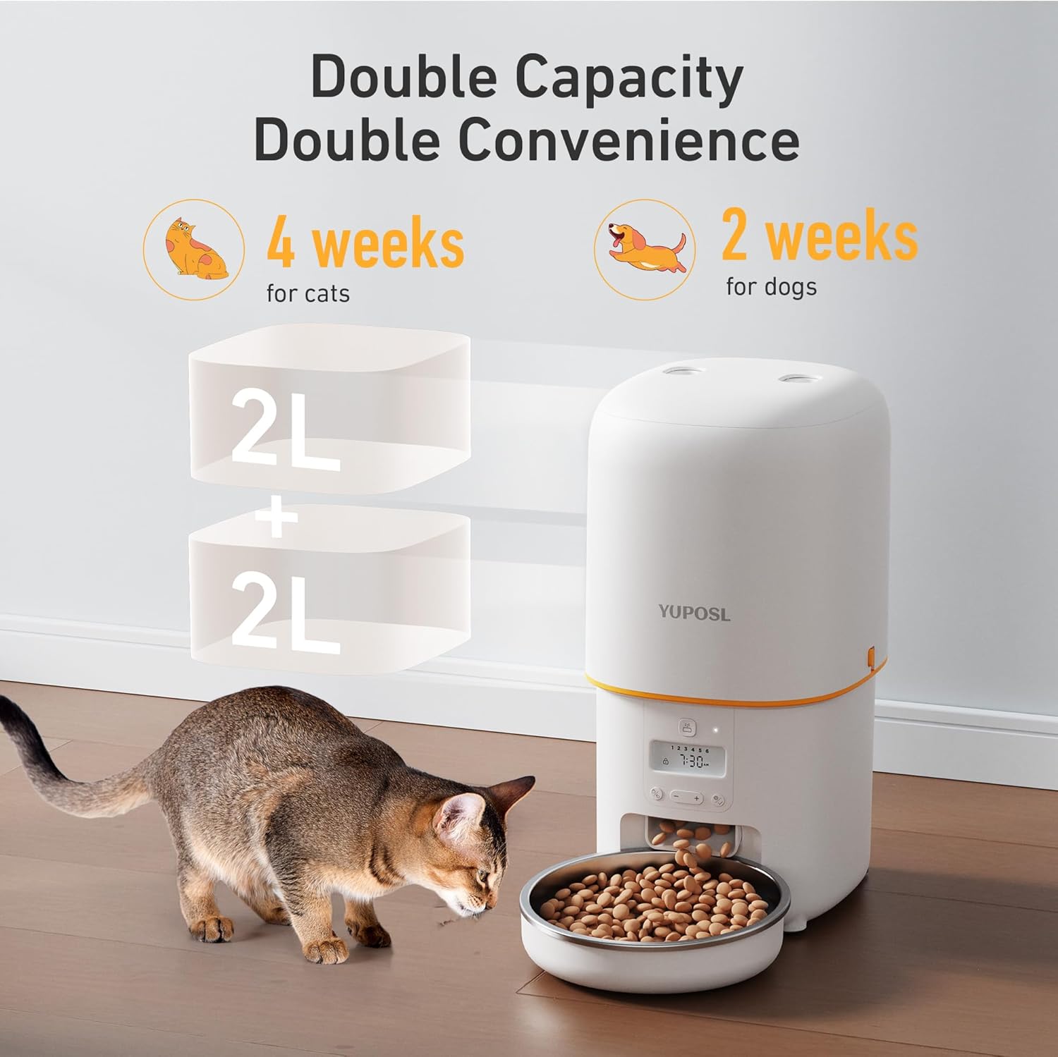 Automatic Cat Feeder - 4L Time - огляд і ціна Timed Cat Dog Food Dispenser 4L