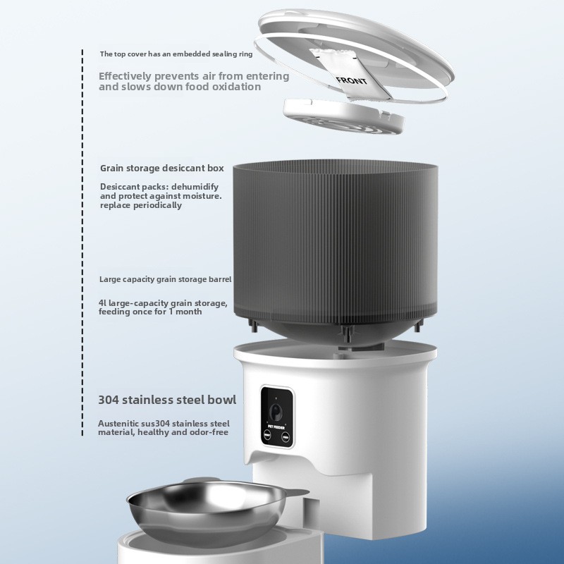 HD Smart Pet Feeder 4L Automat - огляд і ціна Timed Cat Dog Food Dispenser 4L