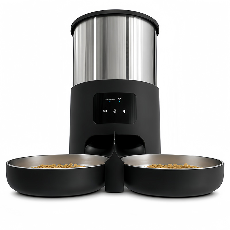 Smart Automatic Pet Feeder Dua - огляд і ціна Automatic Pet Feeder Dual Bowl Stainless