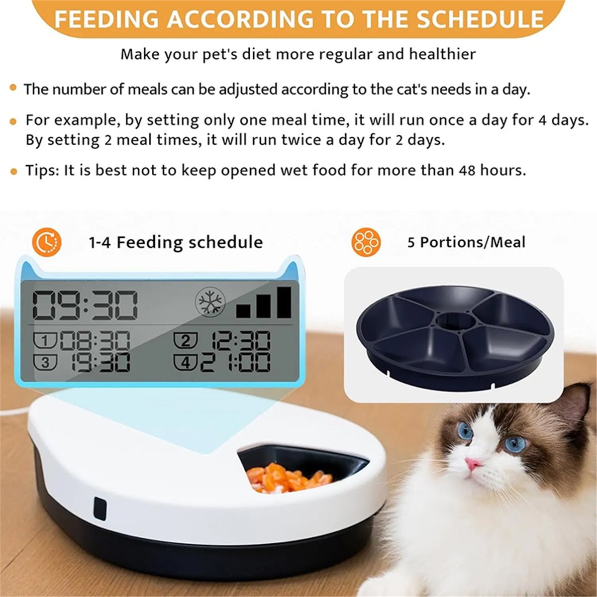 BHBL Automatic Pet Feeder Wet  - огляд і ціна Wet Food Automatic Pet Feeder Refrigerated