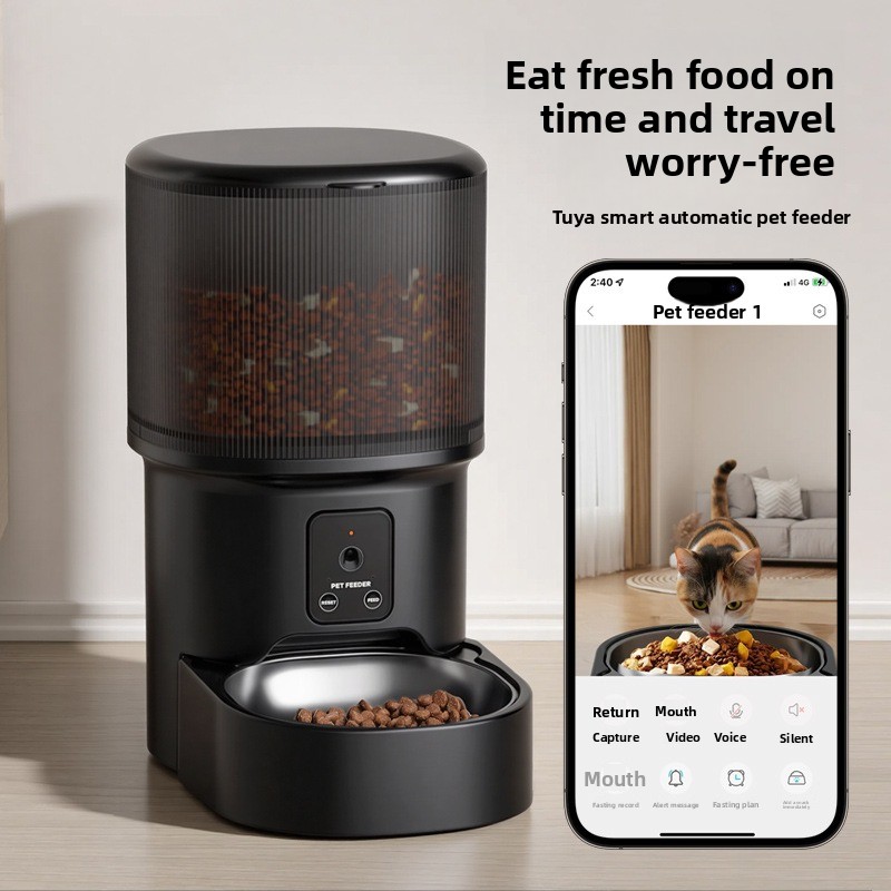 Smart Pet Feeder with Camera,  - огляд і ціна Timed Cat Dog Food Dispenser 4L