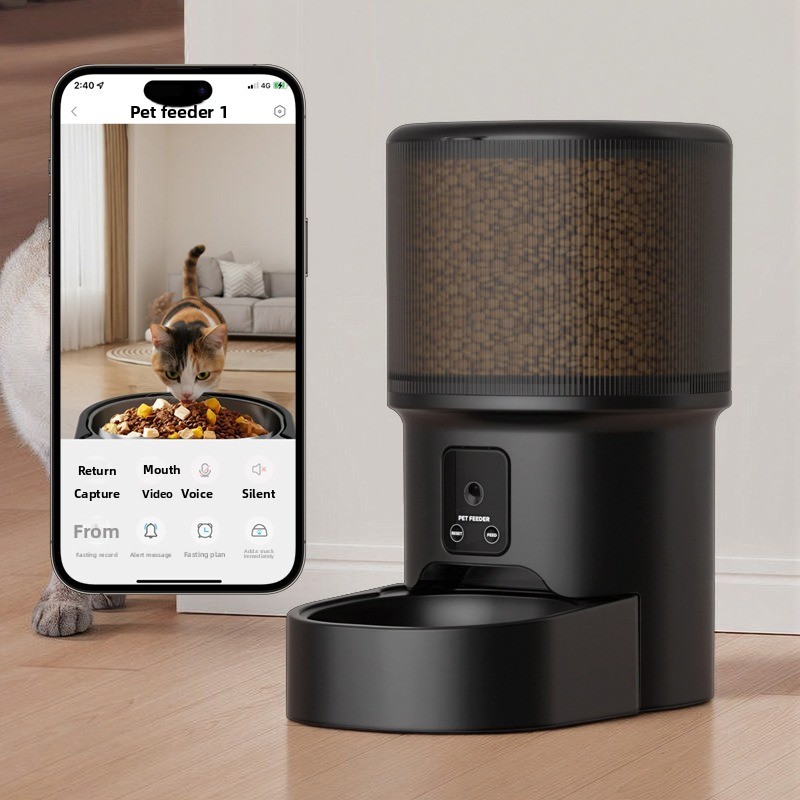 Smart Pet Feeder with Camera,  - огляд і ціна Timed Cat Dog Food Dispenser 4L