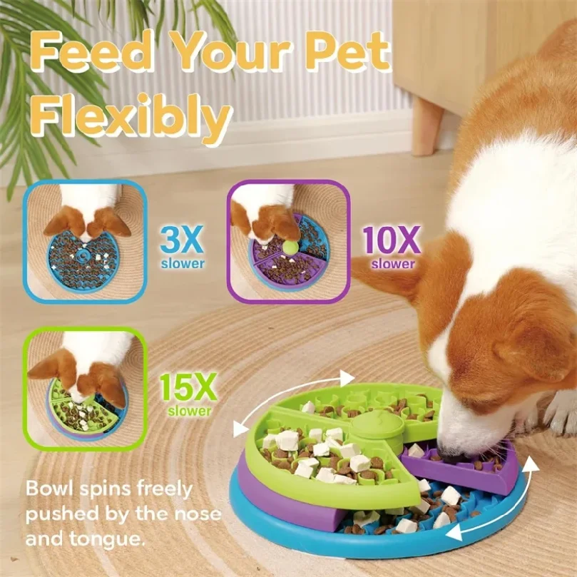 Puzzle Slow Feeder Bowl, Inter - огляд і ціна Dog Slow Feeder Puzzle Toy Interactive