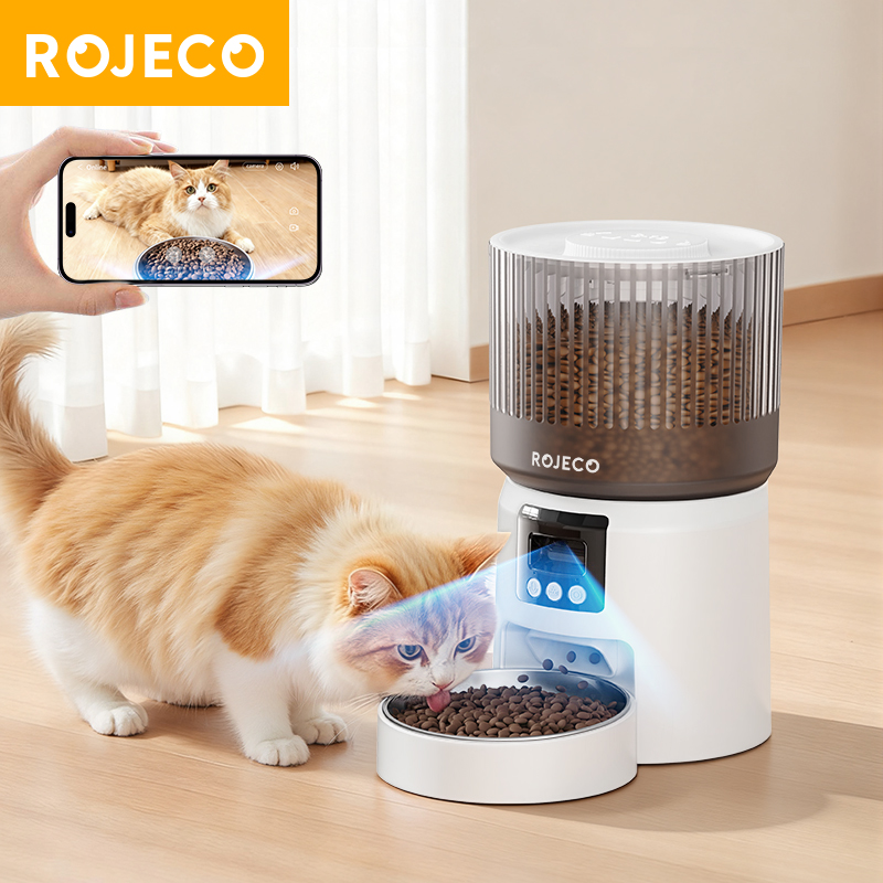 ROJECO Automatic Cat Feeder Wi - огляд і ціна Smart Pet Feeder Camera 1080P Wifi