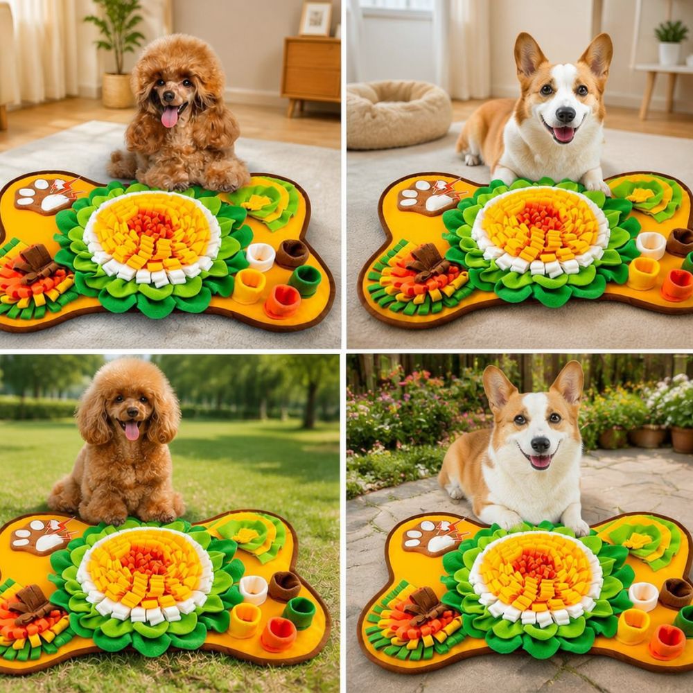 Bone Shape Dog Snuffle Mat Pet - огляд і ціна Dog Slow Feeder Puzzle Toy Interactive