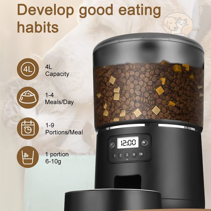 4L Smart WiFi Pet Feeder, APP- - огляд і ціна Timed Cat Dog Food Dispenser 4L