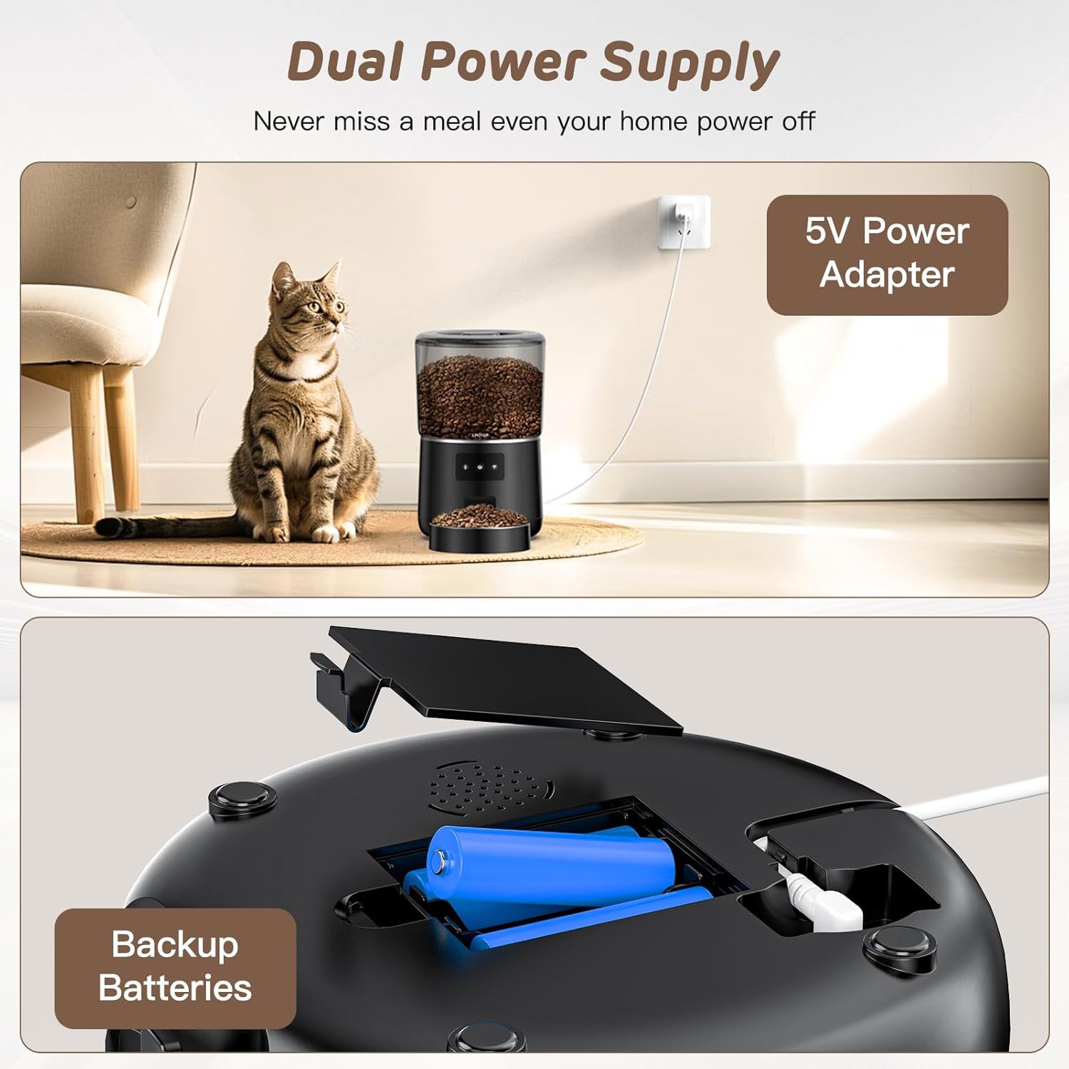 4L Smart WiFi Pet Feeder, APP- - огляд і ціна Timed Cat Dog Food Dispenser 4L