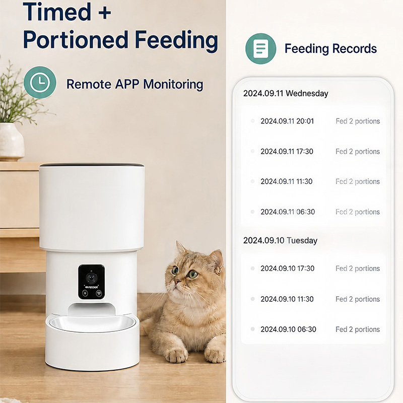 4L WiFi Smart Pet Feeder Autom - огляд і ціна Timed Cat Dog Food Dispenser 4L