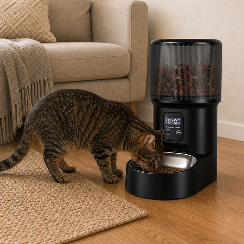 4L Smart Pet Feeder Stainless  - огляд і ціна Timed Cat Dog Food Dispenser 4L