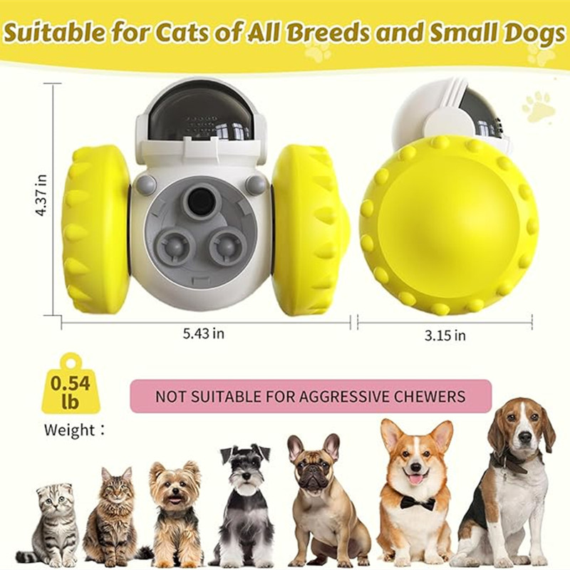Dog Cat Wobble Treat Dispenser - огляд і ціна Dog Slow Feeder Puzzle Toy Interactive