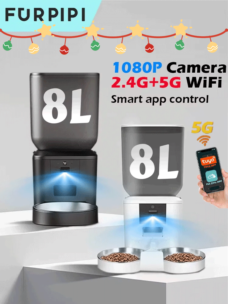Furpipi 8L Smart Automatic Cat - огляд і ціна Smart Pet Feeder Camera 1080P Wifi